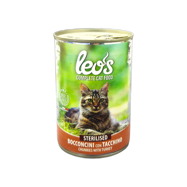 Leos sterilised Cat food Chunkies with turkey